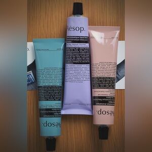 Aesop hand creams. All three. Sold only together. Brand new and sealed.